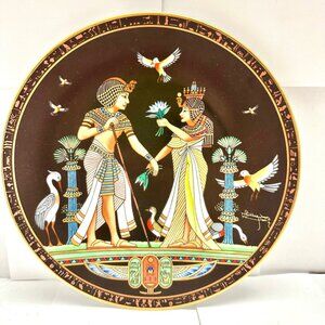 Vintage Egyptiana : 8.5 in Decorative Deity Love Pair Made in Egypt